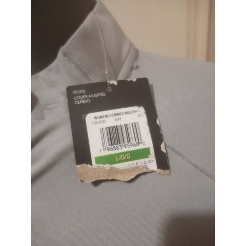 New Under Armour Women's Fitted 1/2 Zip Run Pullover Sweatshirt Gray Large L NWT - Picture 3 of 14
